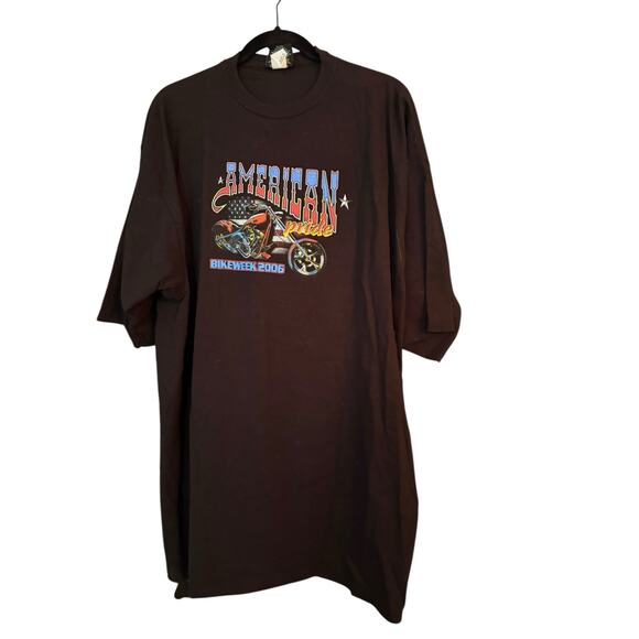 Men’s American Pride Motorcycle Graphic T-shirt 2X Cotton 2006 Vintage Zion - Picture 1 of 8